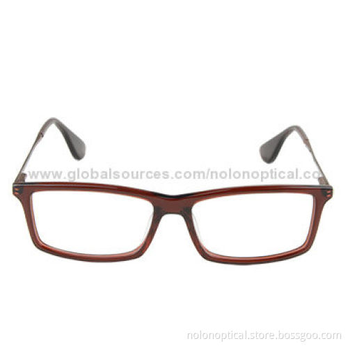 Fashion Acetate Retro Optical Frames for Unisex, with Burgundy, Logo Can be Printed